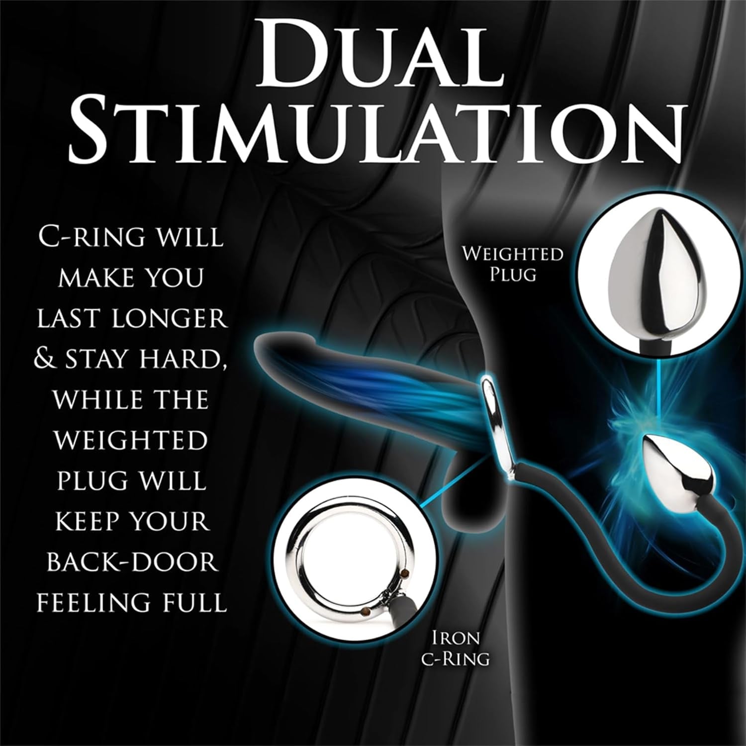 DualForce Metal Cock Ring & Prostate Butt Plug Set - Vixen | Nova Network