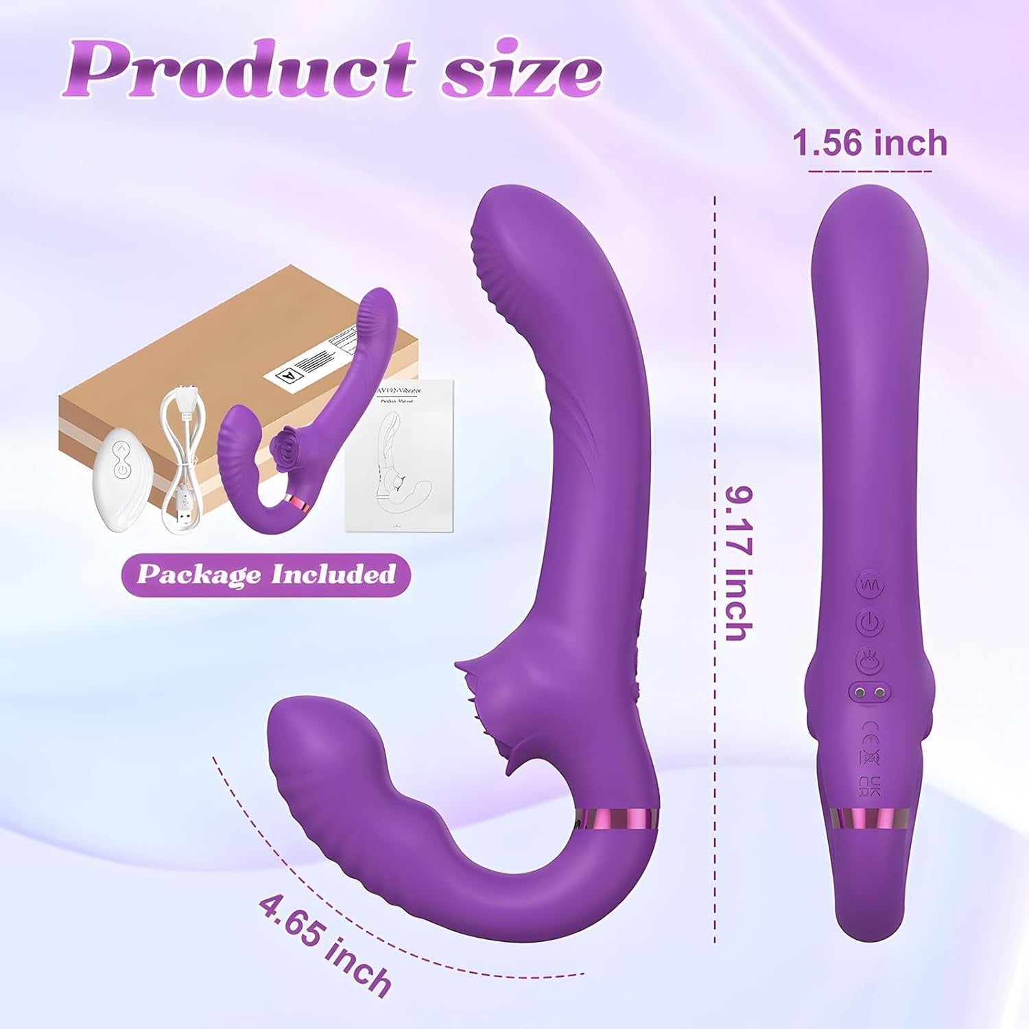 DualKiss Strapless Strap - On G - Spot Dildo Vibrato - Vixen | Nova Network
