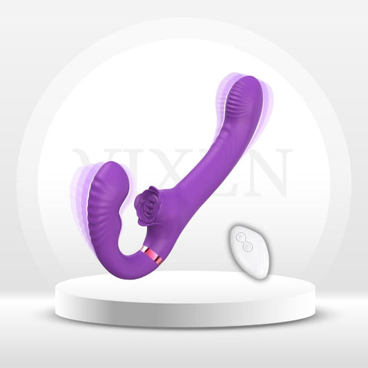 DualKiss Strapless Strap - On G - Spot Dildo Vibrato - Vixen | Nova Network