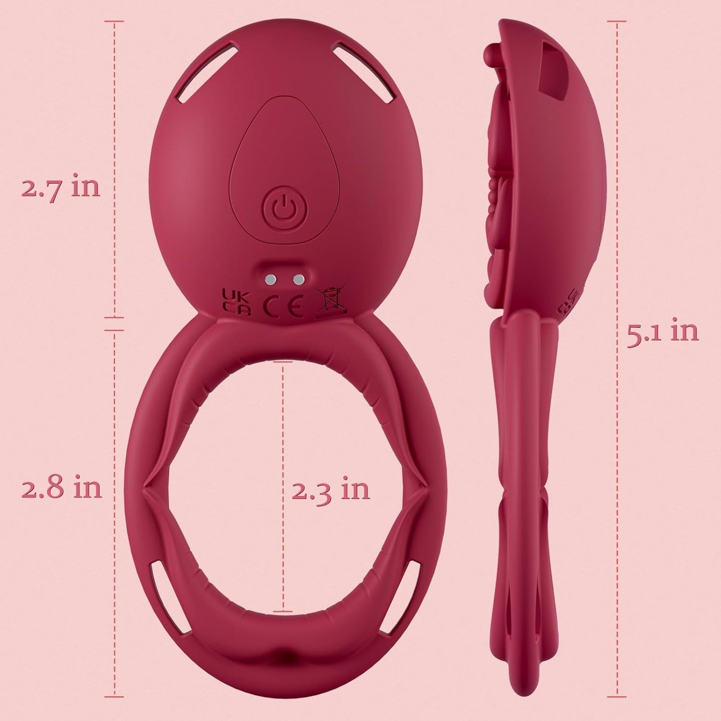 DualMuse 3 - in - 1 Rose Clit & Cock Ring Vibrator - Vixen | Nova Network