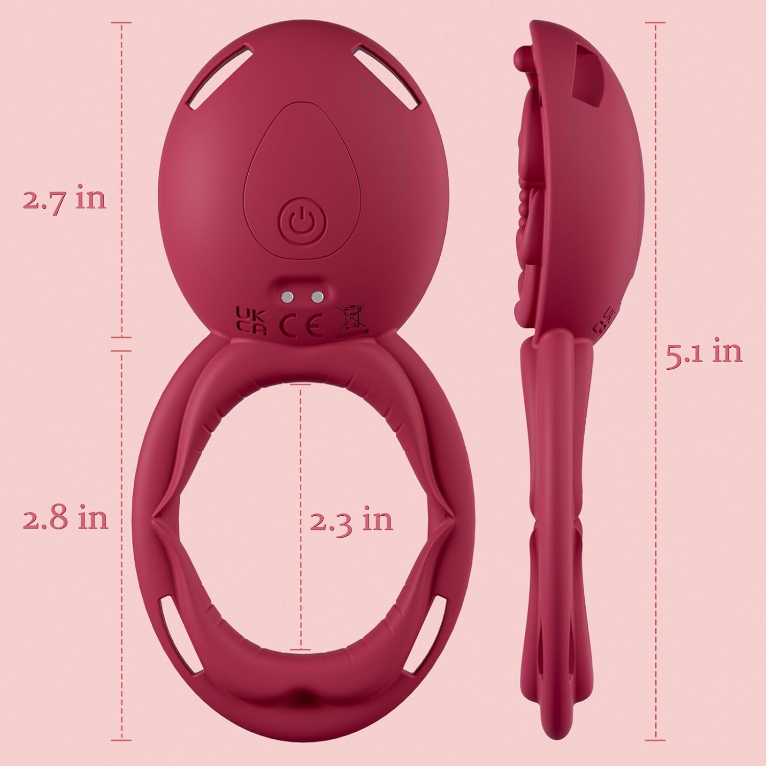 DualMuse 3 - in - 1 Rose Clit & Cock Ring Vibrator - Vixen | Nova Network
