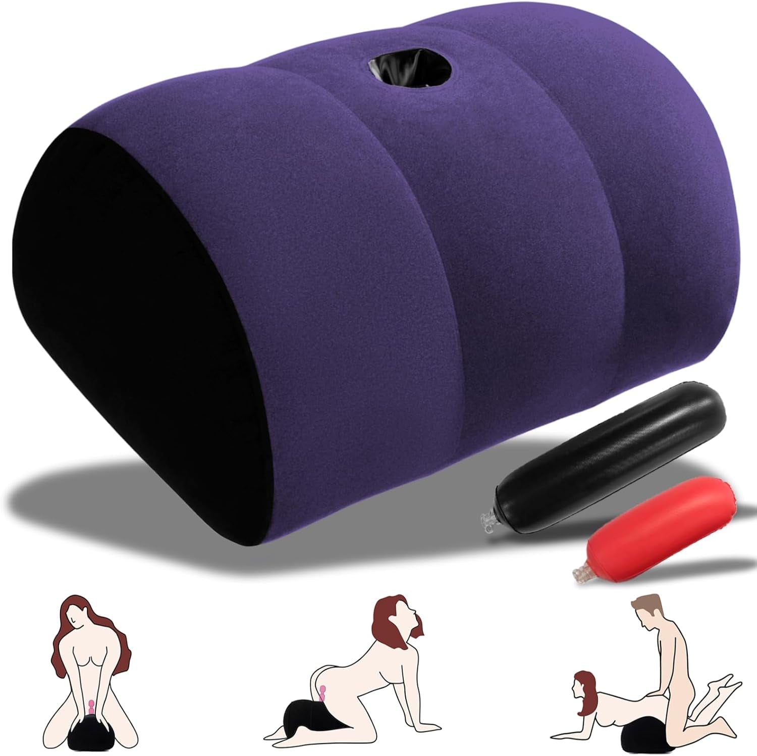 DualPlay 2-in-1 Inflatable Sex Pillow & Toy Mount – Holds 300 lbs - Vixen Adult Playroom