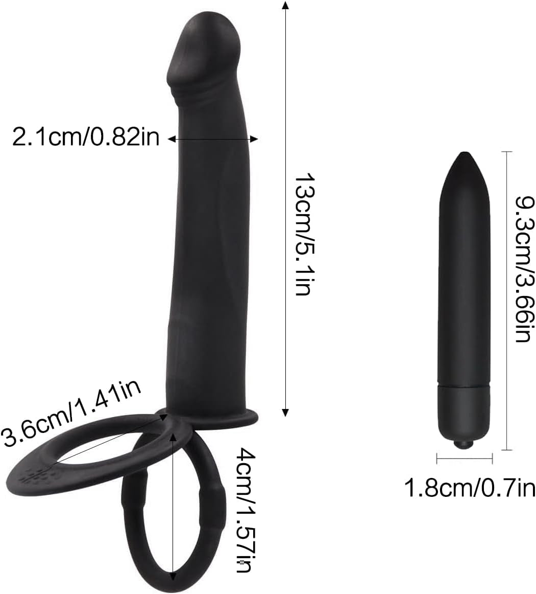 DualRing Vibrating Strap - On Plug with Cock Rings - Vixen | Nova Network