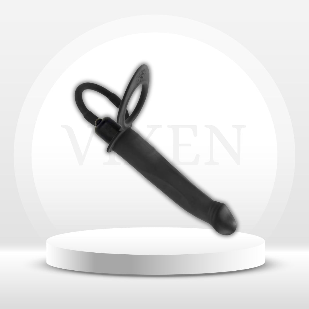 DualRing Vibrating Strap - On Plug with Cock Rings - Vixen | Nova Network