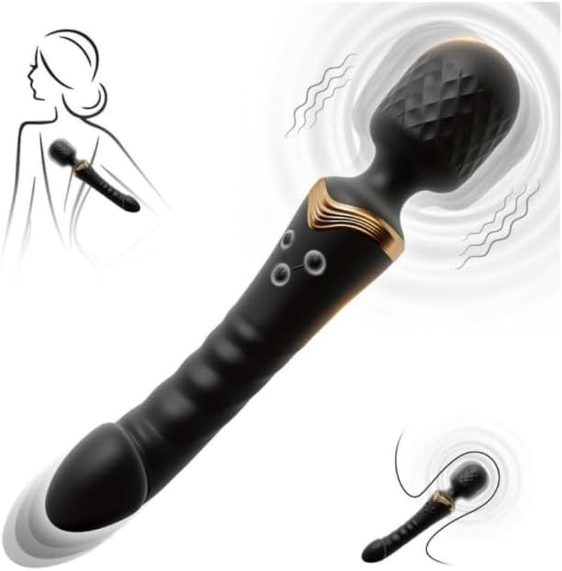 DualRush Dual Motor Sex Wand Dildo Vibrator - Vixen | Nova Network