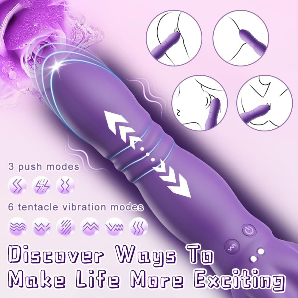 DualSense 2-in-1 Thrusting Dildo & Glans Trainer – 3 Thrust, 6 Vibe - Vixen Adult Playroom