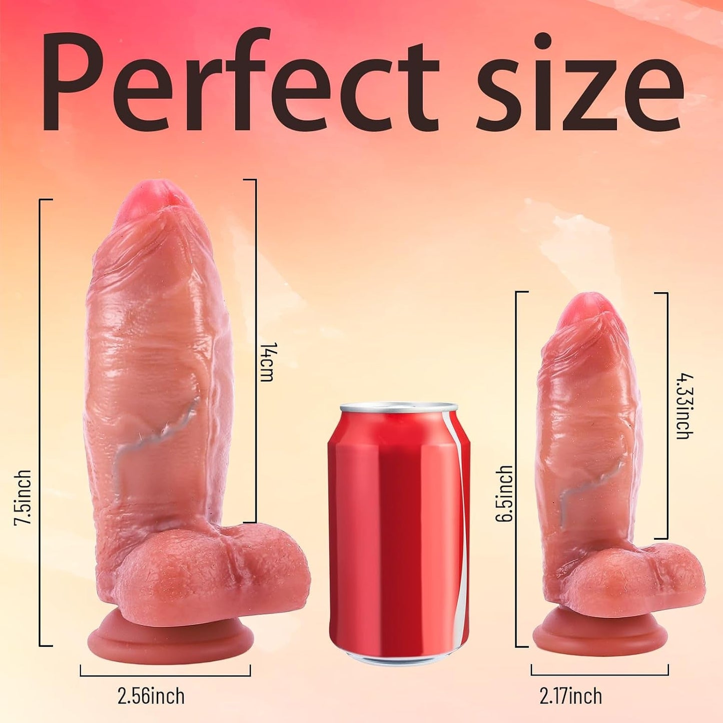 DualSkin Thick Realistic Dildo | Dual-Density - Vixen Adult Playroom