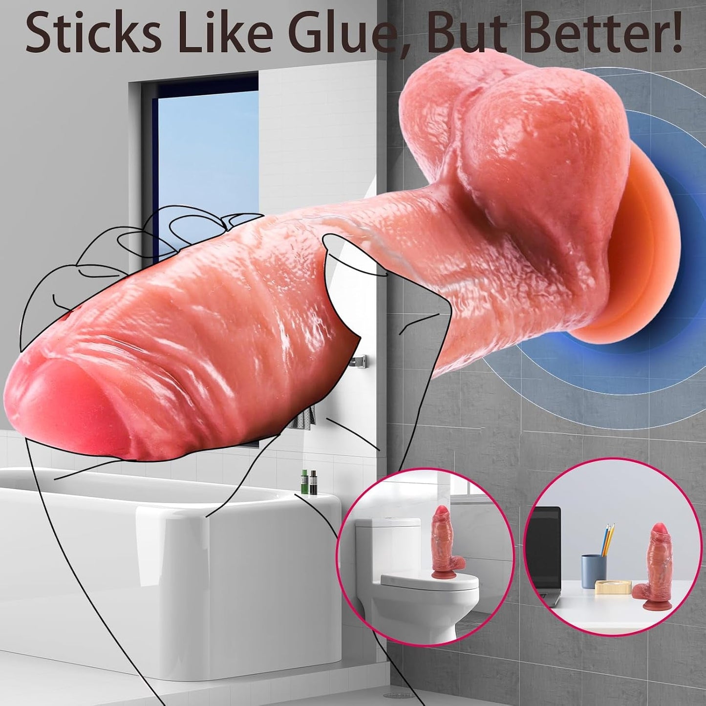 DualSkin Thick Realistic Dildo | Dual-Density - Vixen Adult Playroom