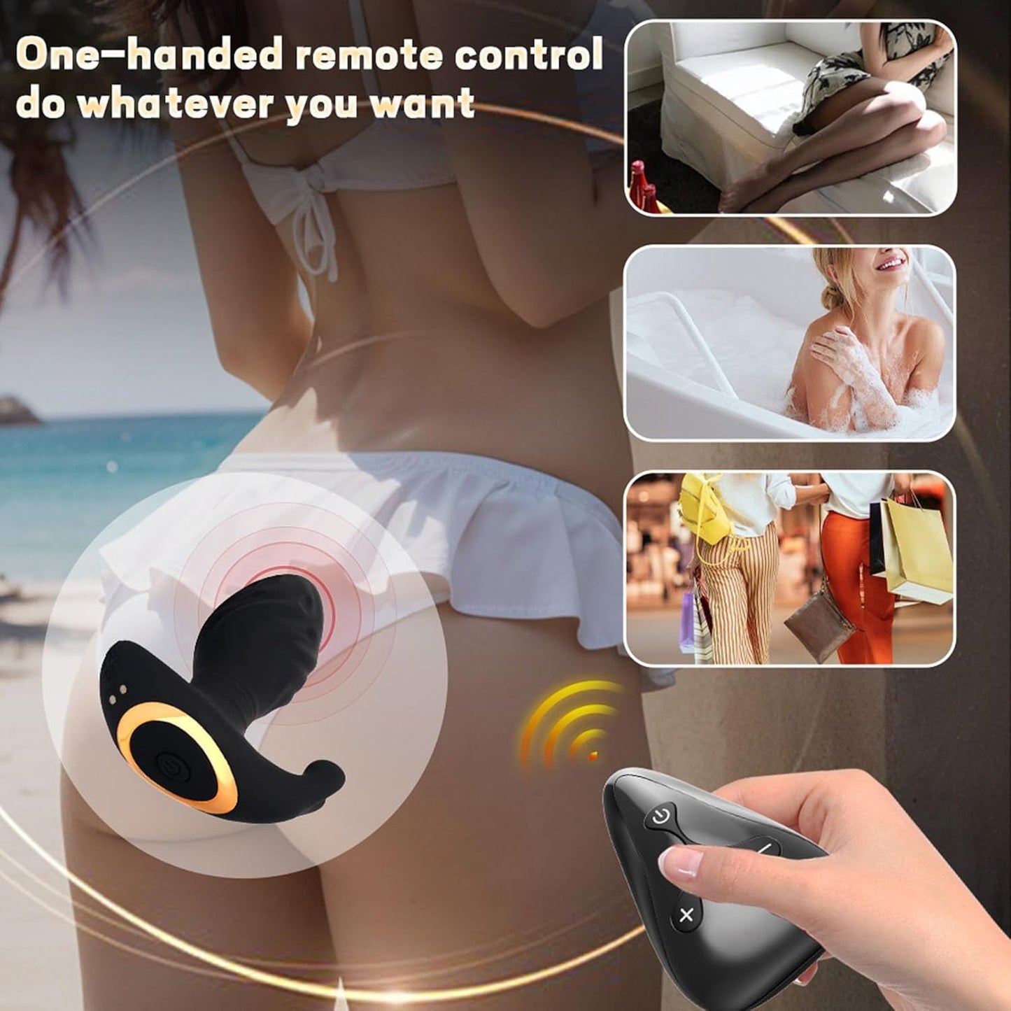DualStrum 3-in-1 Thrusting Prostate Massager – Remote, 10 Speeds - Vixen Adult Playroom
