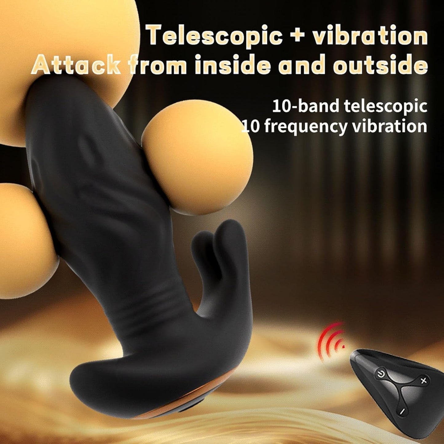 DualStrum 3-in-1 Thrusting Prostate Massager – Remote, 10 Speeds - Vixen Adult Playroom