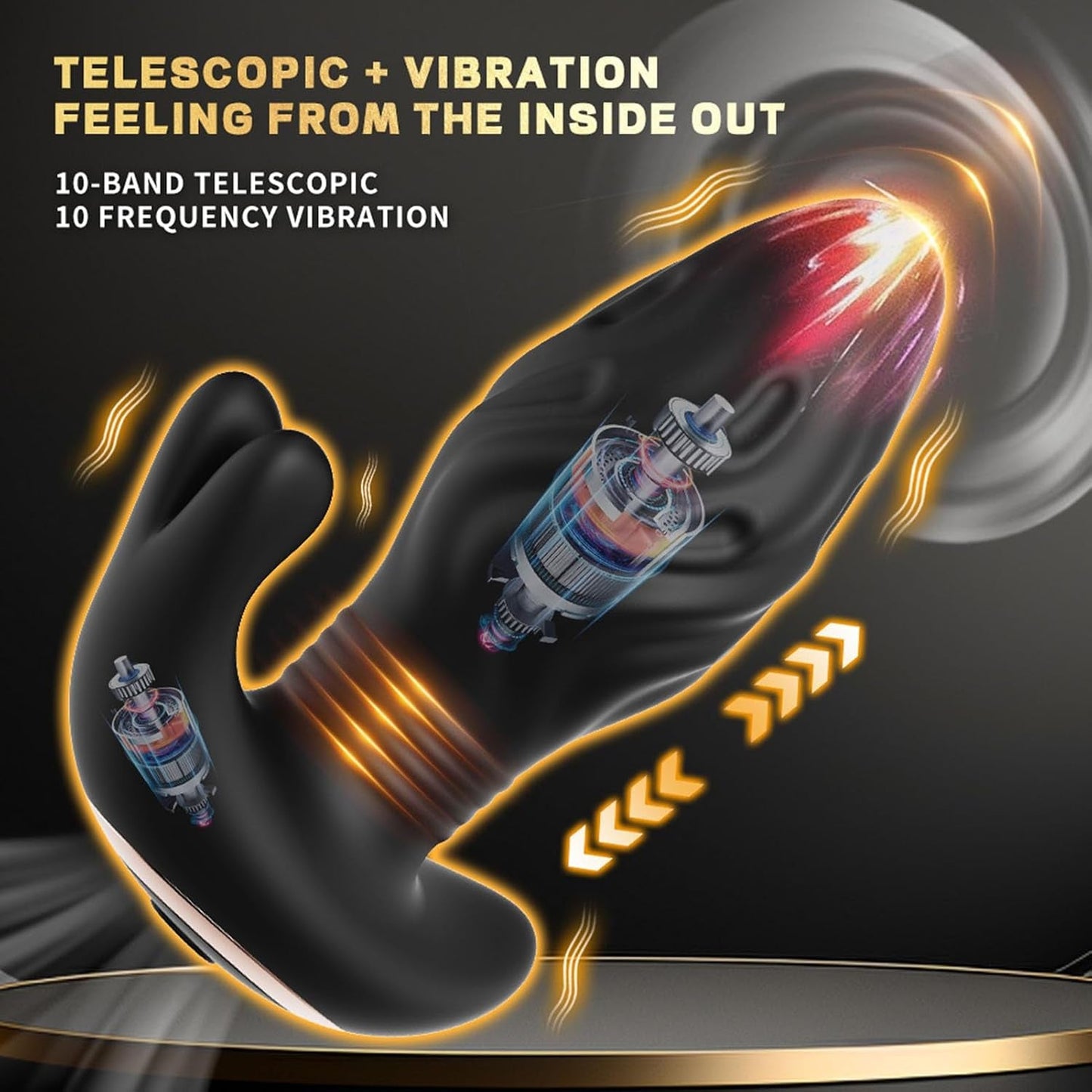 DualStrum 3-in-1 Thrusting Prostate Massager – Remote, 10 Speeds - Vixen Adult Playroom