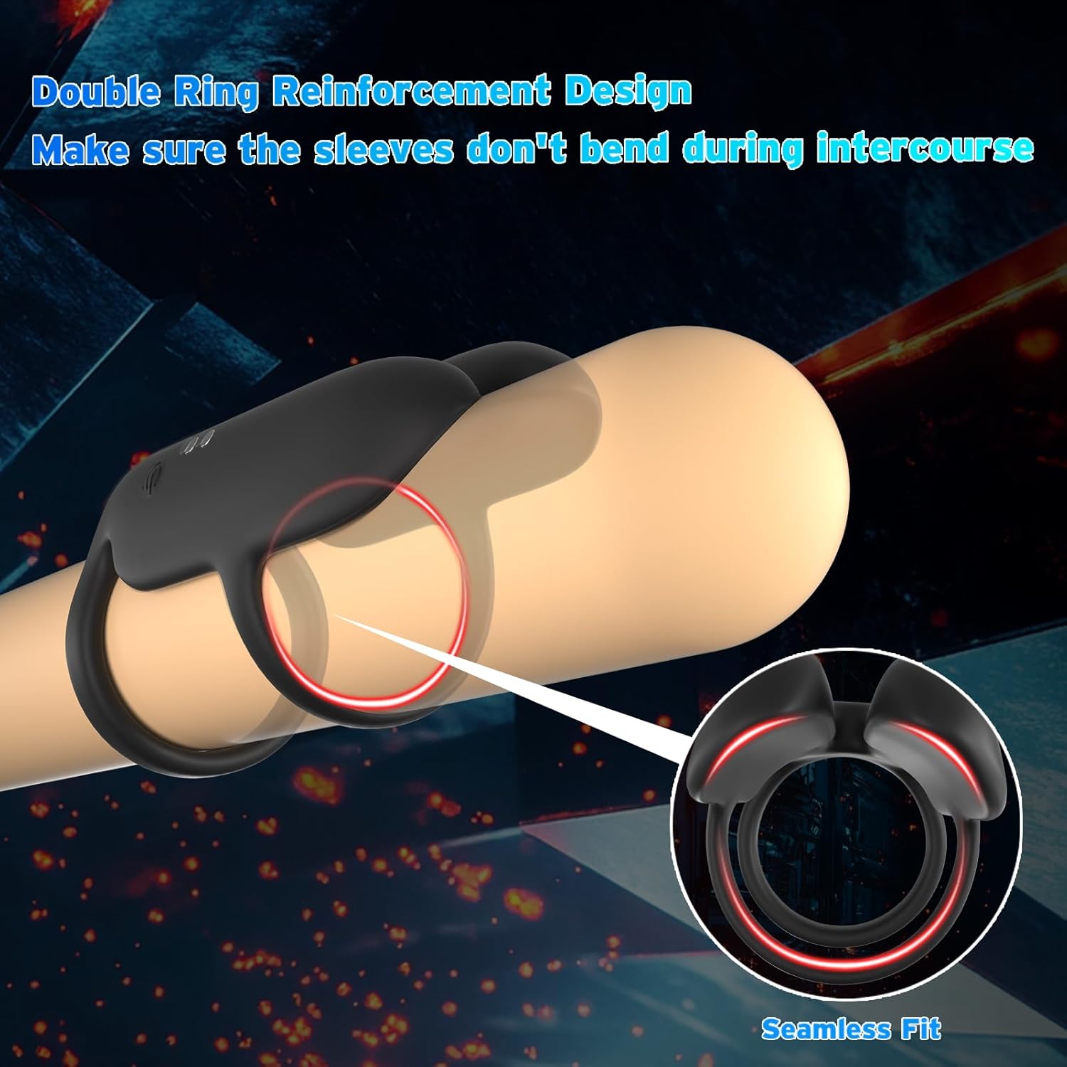 DualThrill Delay Vibrating Penis Ring - Vixen | Nova Network