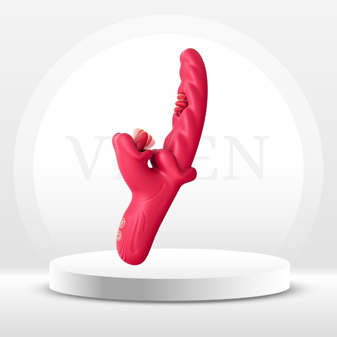 DuetLick 3-in-1 Tongue Vibrator – Lick, Swing & Vibrate, 30 Modes - Vixen Adult Playroom