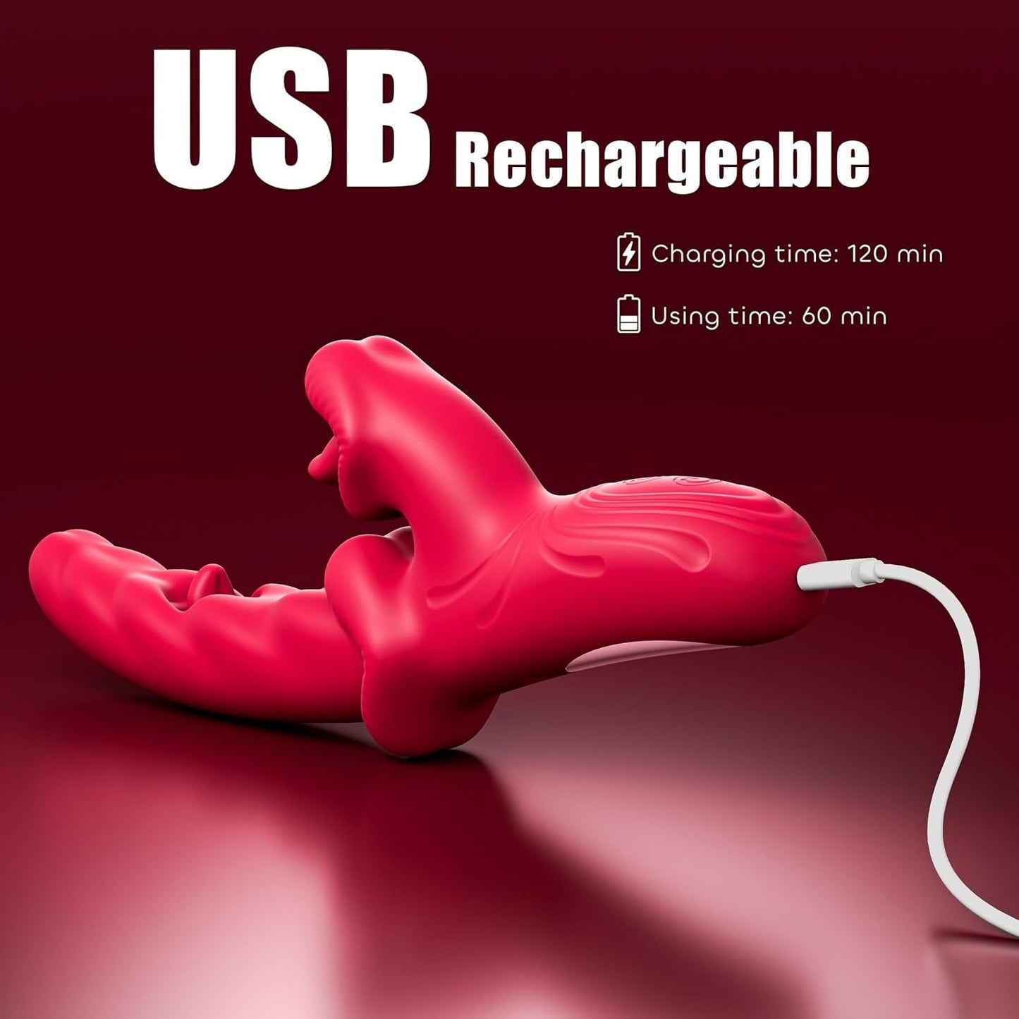 DuetLick 3-in-1 Tongue Vibrator – Lick, Swing & Vibrate, 30 Modes - Vixen Adult Playroom