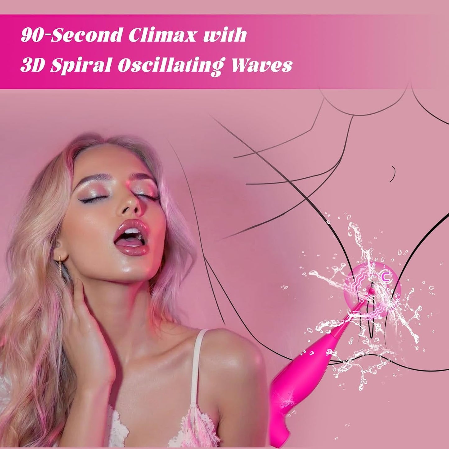 DuetWave 2-in-1 Clit Sucker & Precision Vibrator – App Control, 20 Modes - Vixen Adult Playroom