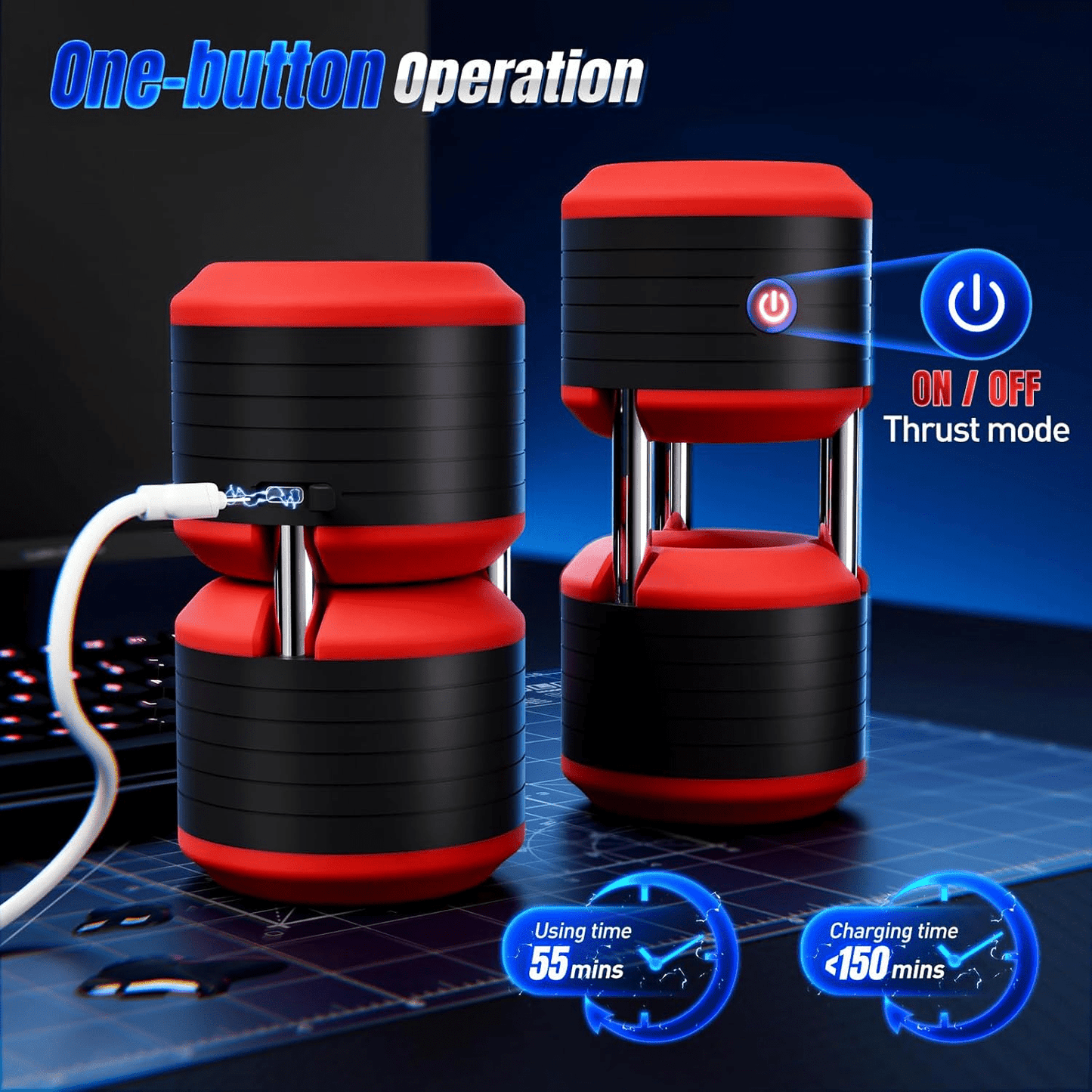 DumbbellRush 10 Mode Male Masturbator Trainer - Vixen | Nova Network