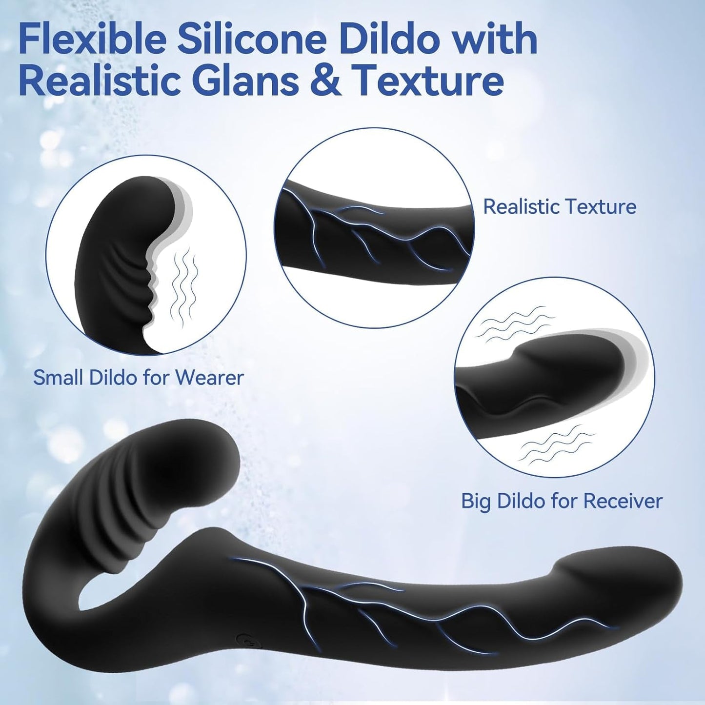 DuoCurve Strapless Strap - On Double Dildo Vibrator - Vixen | Nova Network