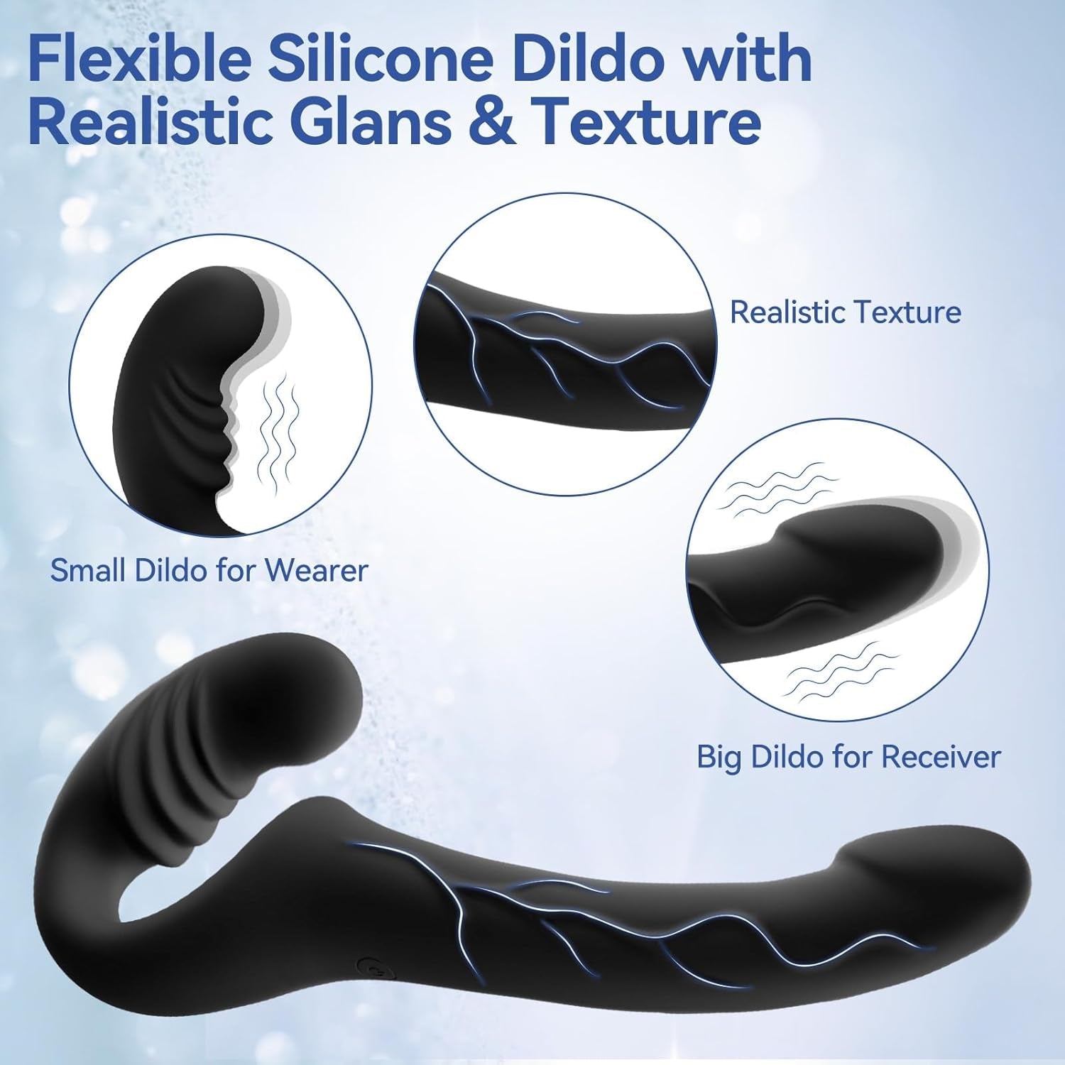DuoCurve Strapless Strap - On Double Dildo Vibrator - Vixen | Nova Network