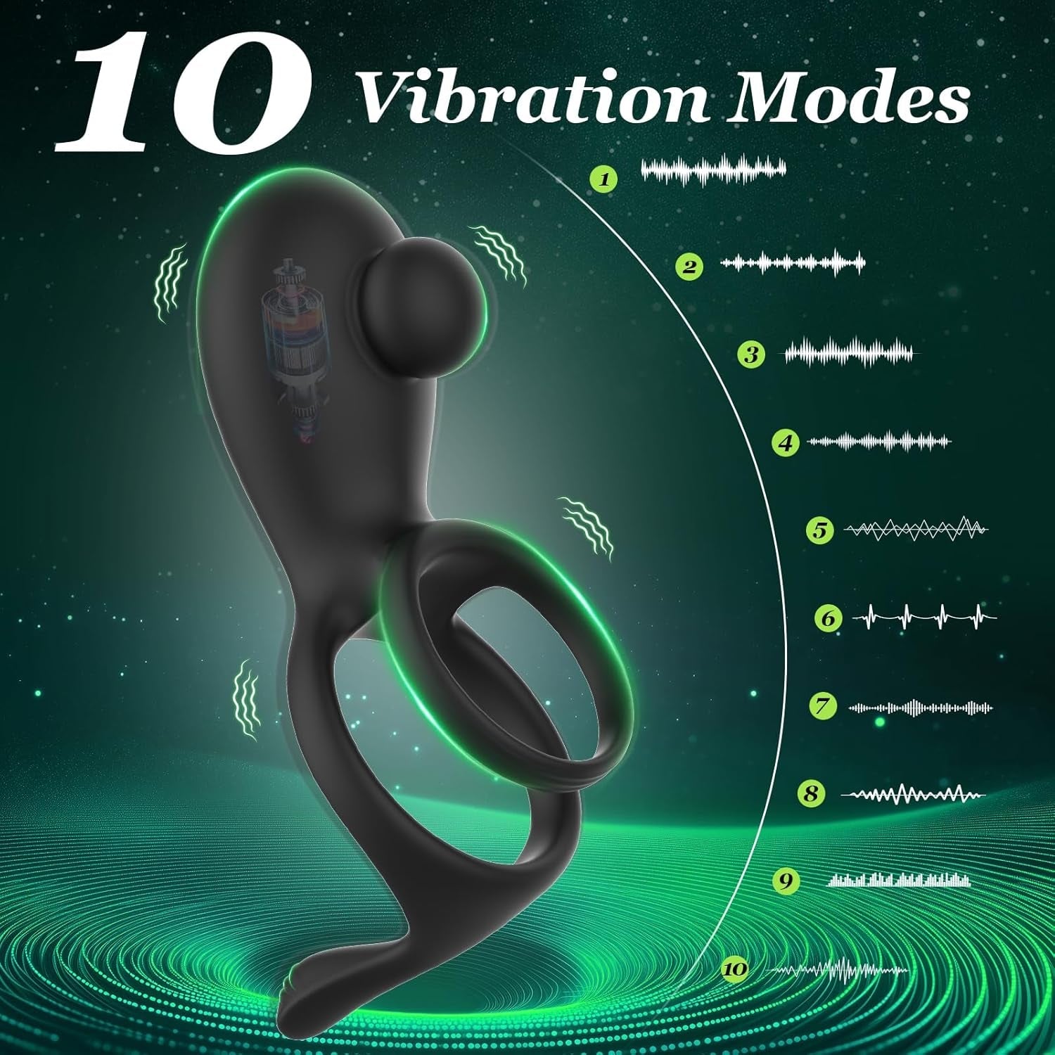 DuoGrip Vibrating Penis & Testicle Clit Stimulation Cock Ring - Vixen | Nova Network