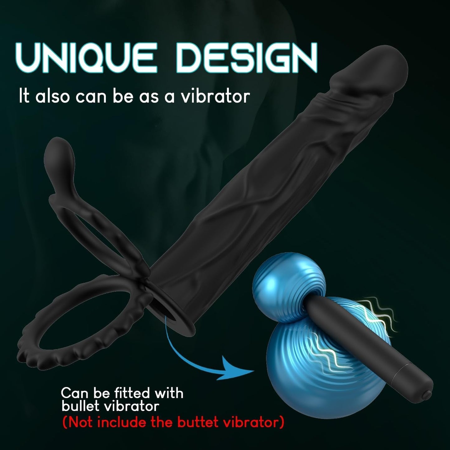 DuoLock 3 - in - 1 Anal Dildo Cock Ring - Vixen | Nova Network