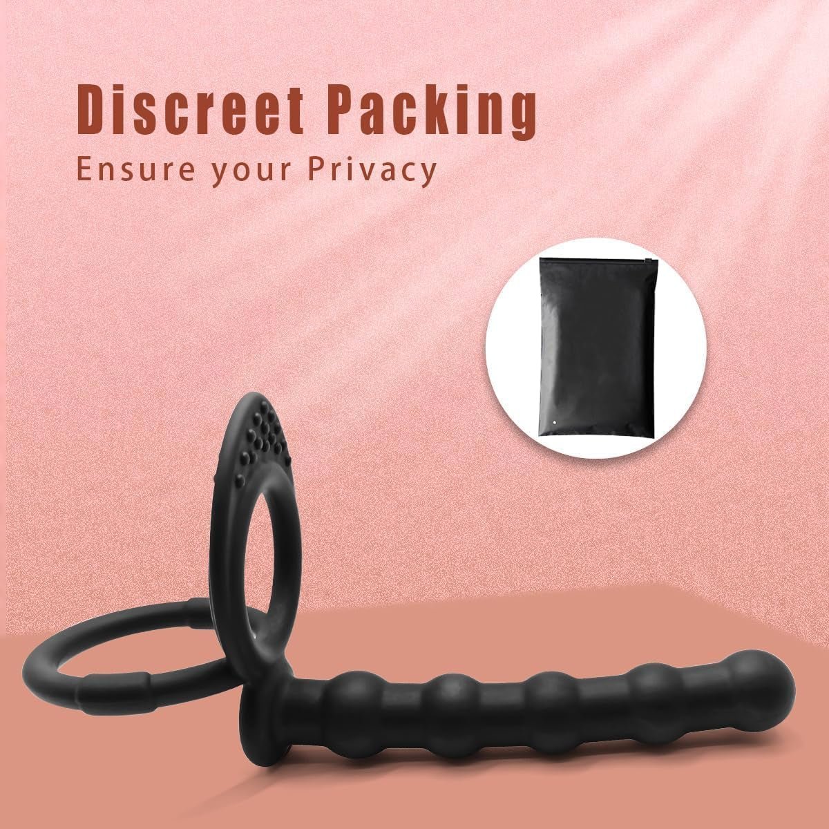 DuoPlay Silicone Beads Anal Plug Cock Ring - Vixen | Nova Network