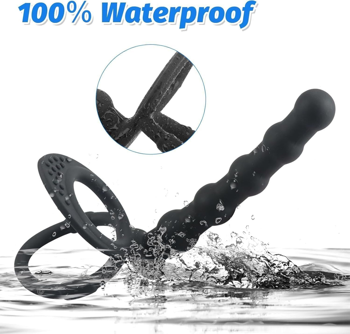 DuoPlay Silicone Beads Anal Plug Cock Ring - Vixen | Nova Network
