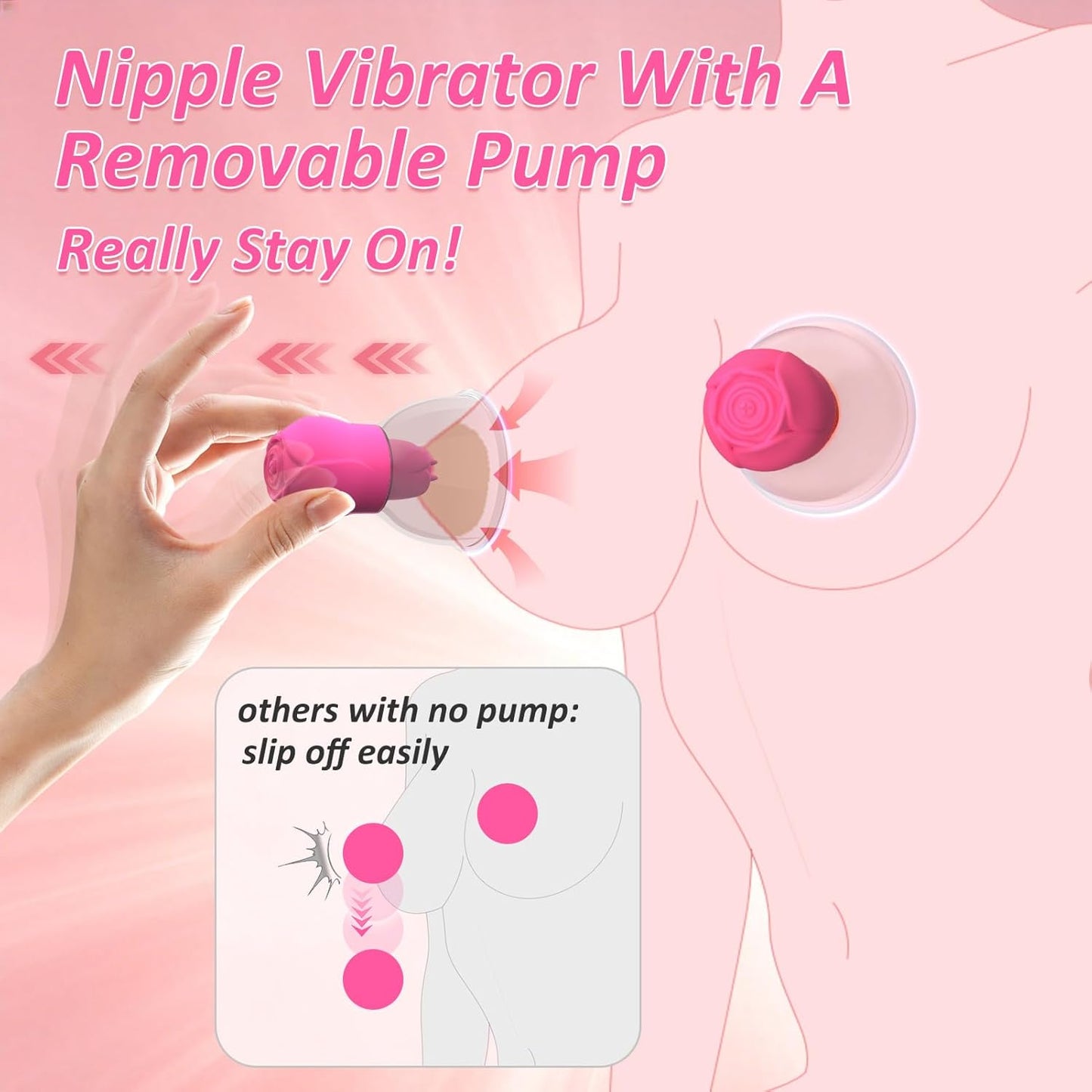 SuctionRose App-Controlled Nipple Sucker Vibrators