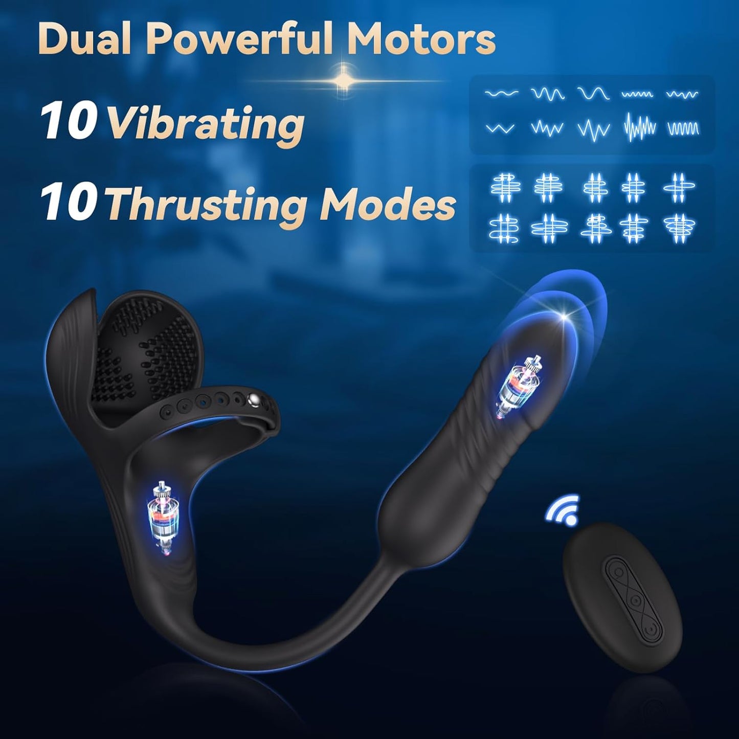 QuietCommand Thrusting Prostate Massager Cock Ring