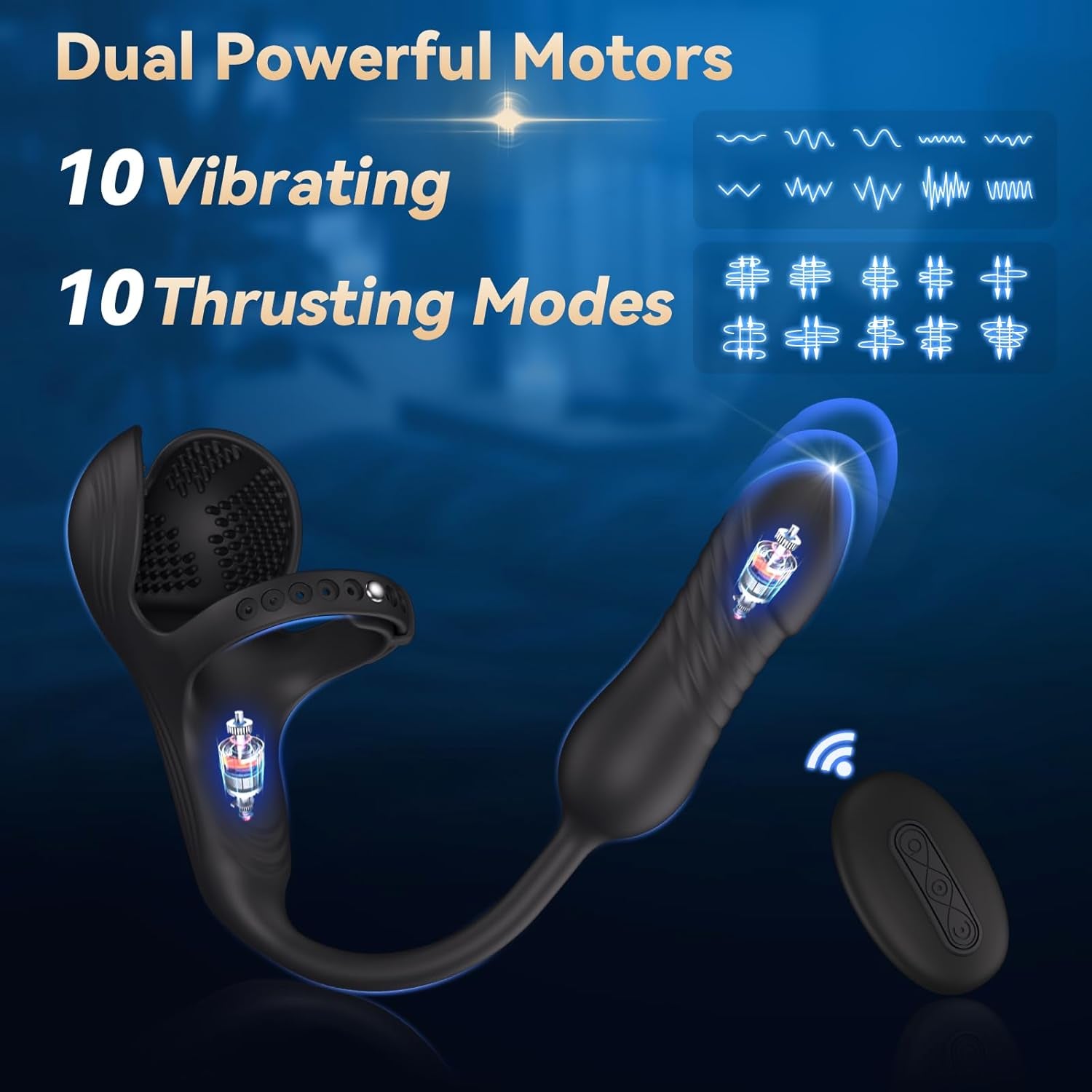 QuietCommand Thrusting Prostate Massager Cock Ring