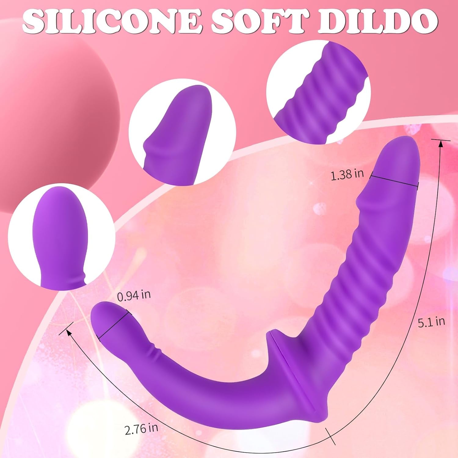 DuetteViolet Double-Ended Strap-On Dildo Adjustable Harness
