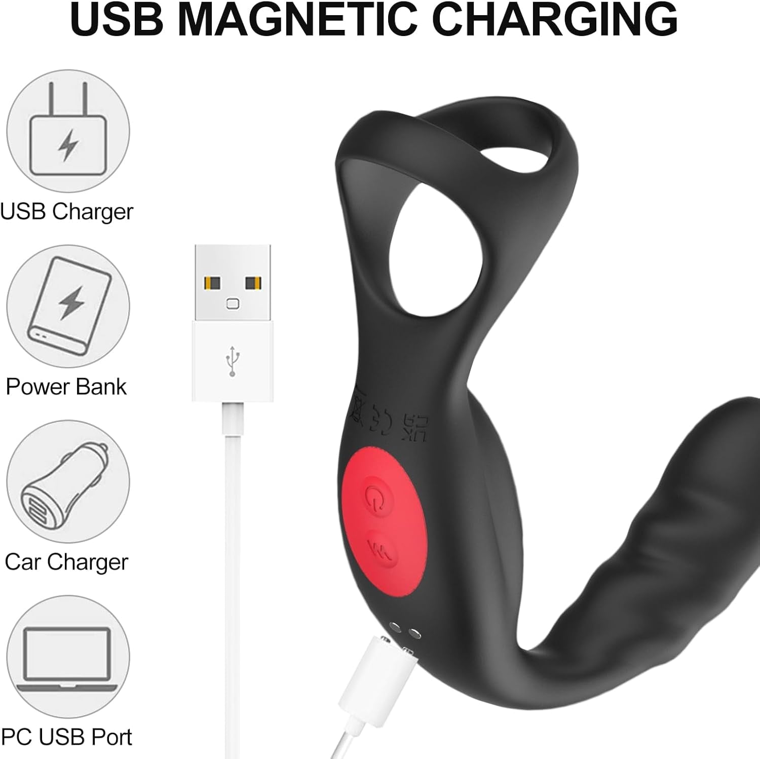 QuattroPulse 4-in-1 Prostate Massager Cock Ring