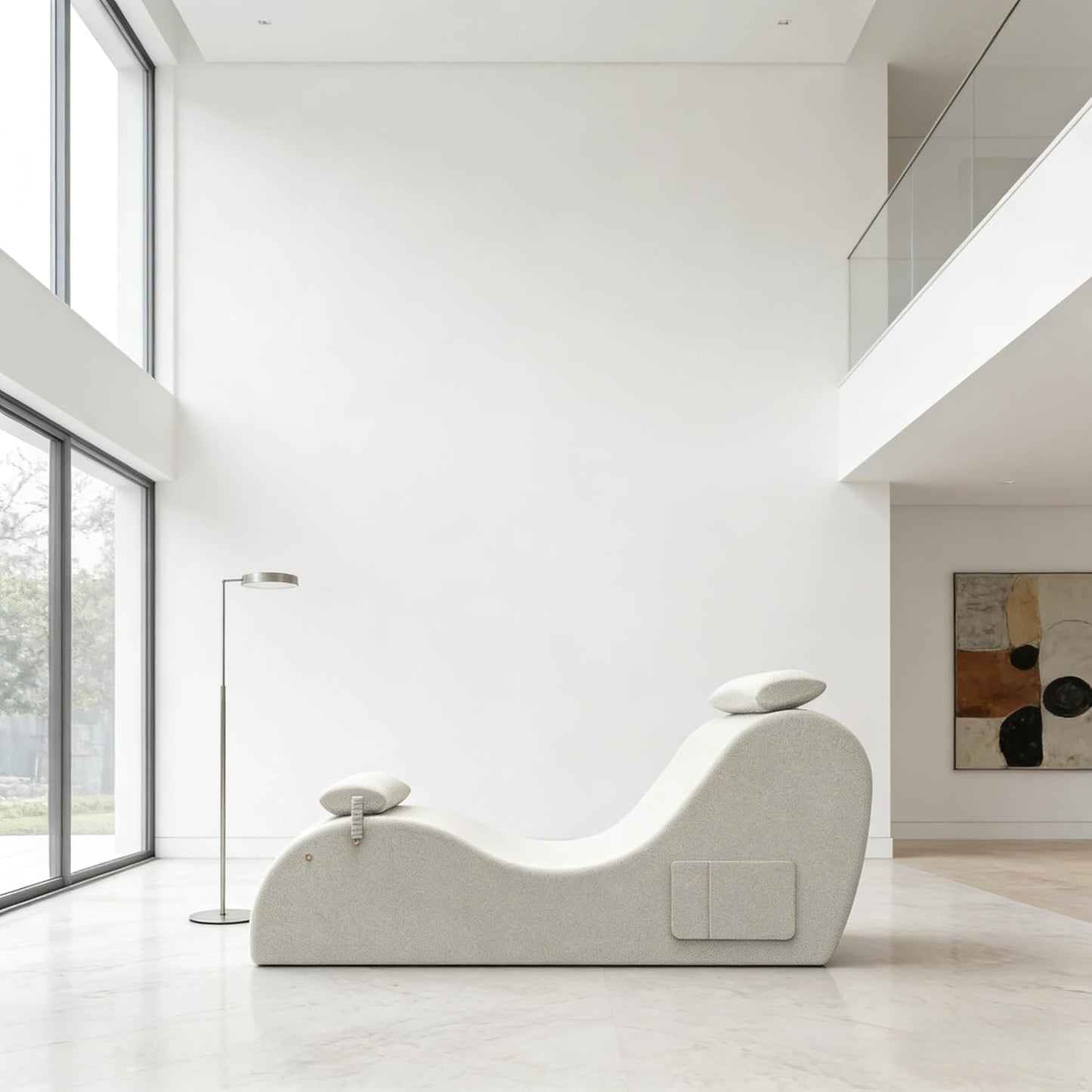 IvoryArc Light Beige Sex Chaise Lounge Chair