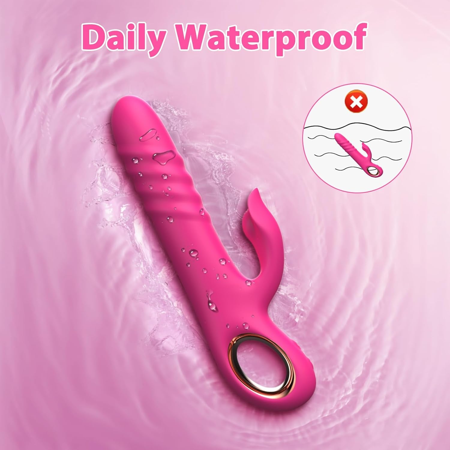 BlushPulse Pink Thrusting Rabbit Vibrator