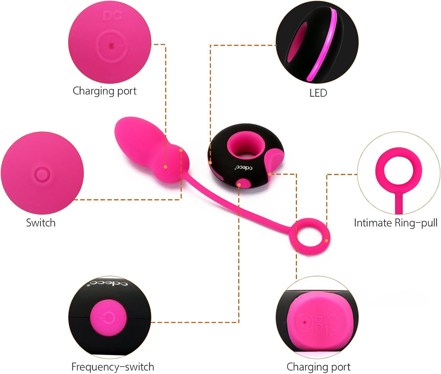 BlushBeam Rose Pink Remote Egg Vibrator