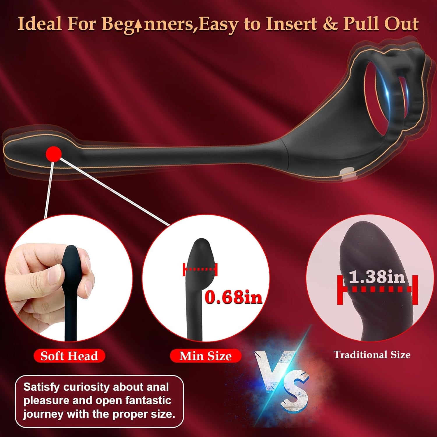 TaintPulse Vibrating Cock Ring Prostate Plug