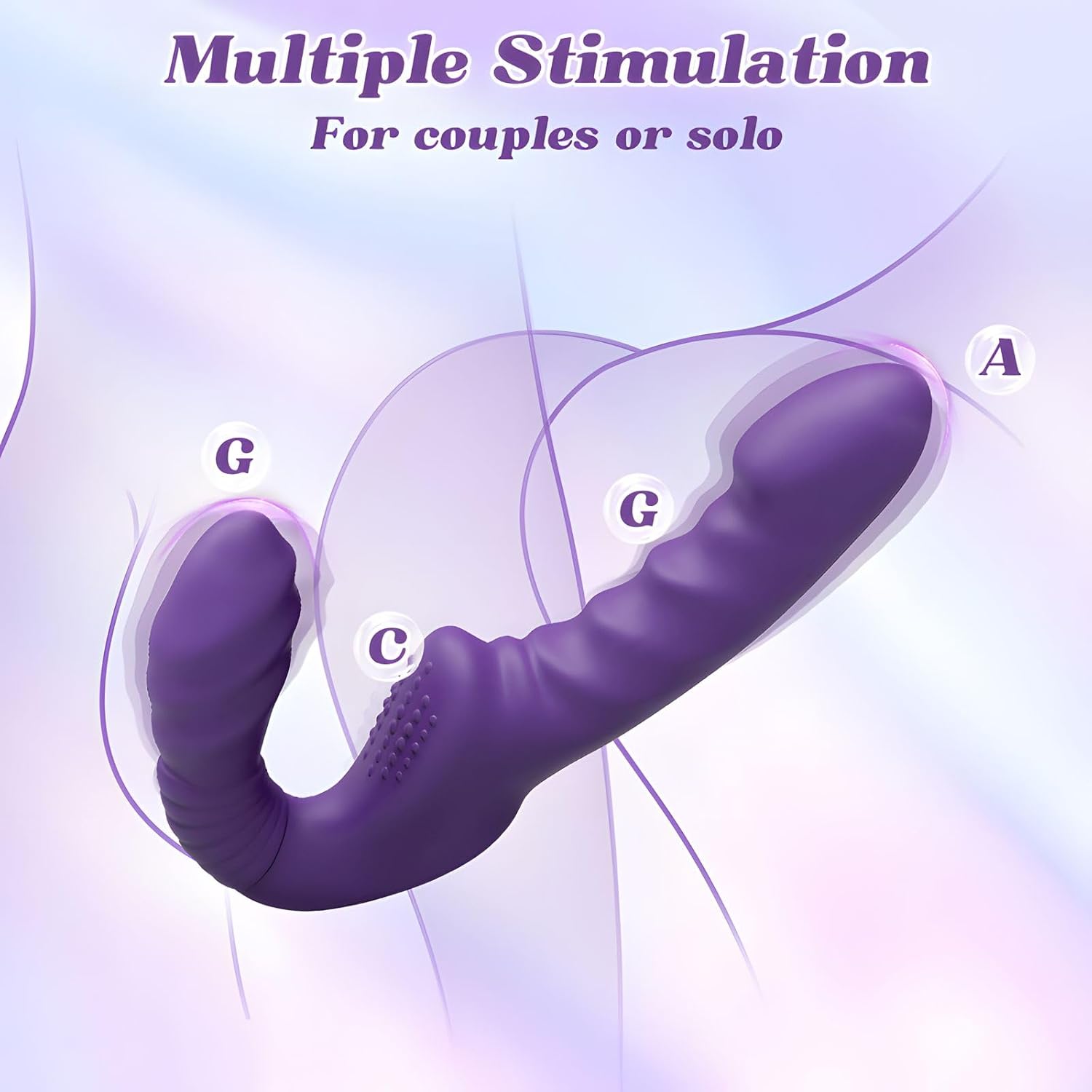 EchoNoir Strapless Strap - On Dual Eneded Vibrator - Vixen | Nova Network