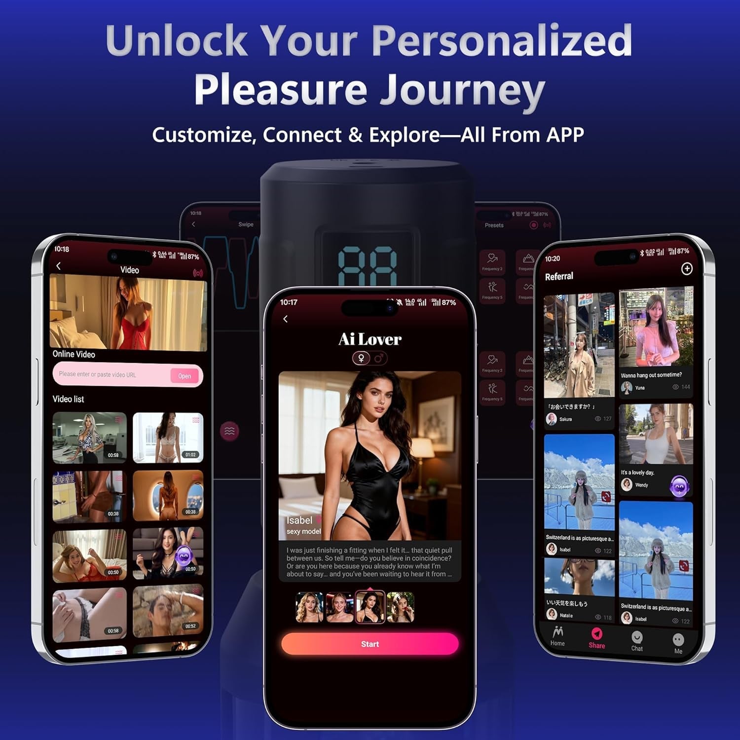 EchoStroke AI Interactive Masturbator - Vixen Adult Playroom