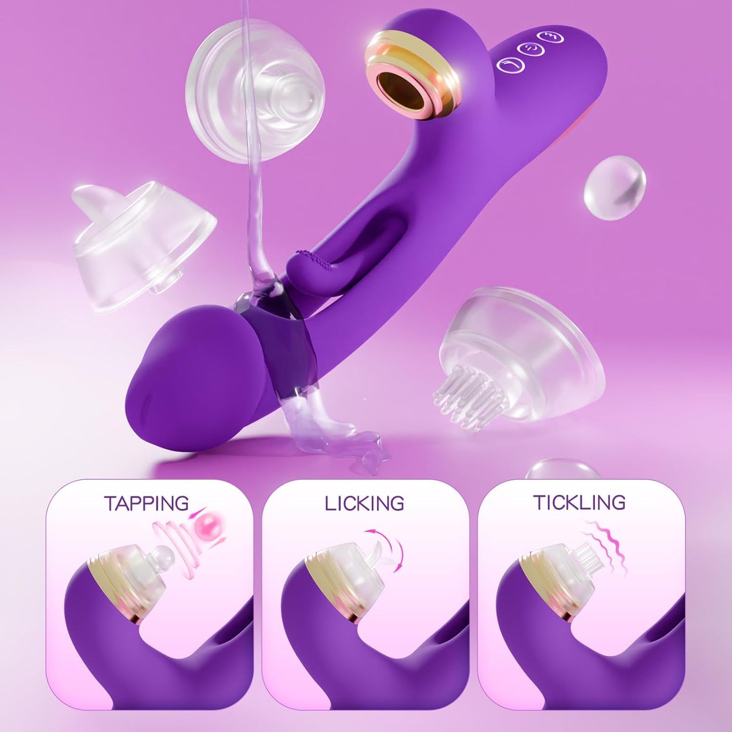 EcstasySwitch 3 - in - 1 Flapping G - Spot & Clitoral Vibrator - Vixen | Nova Network