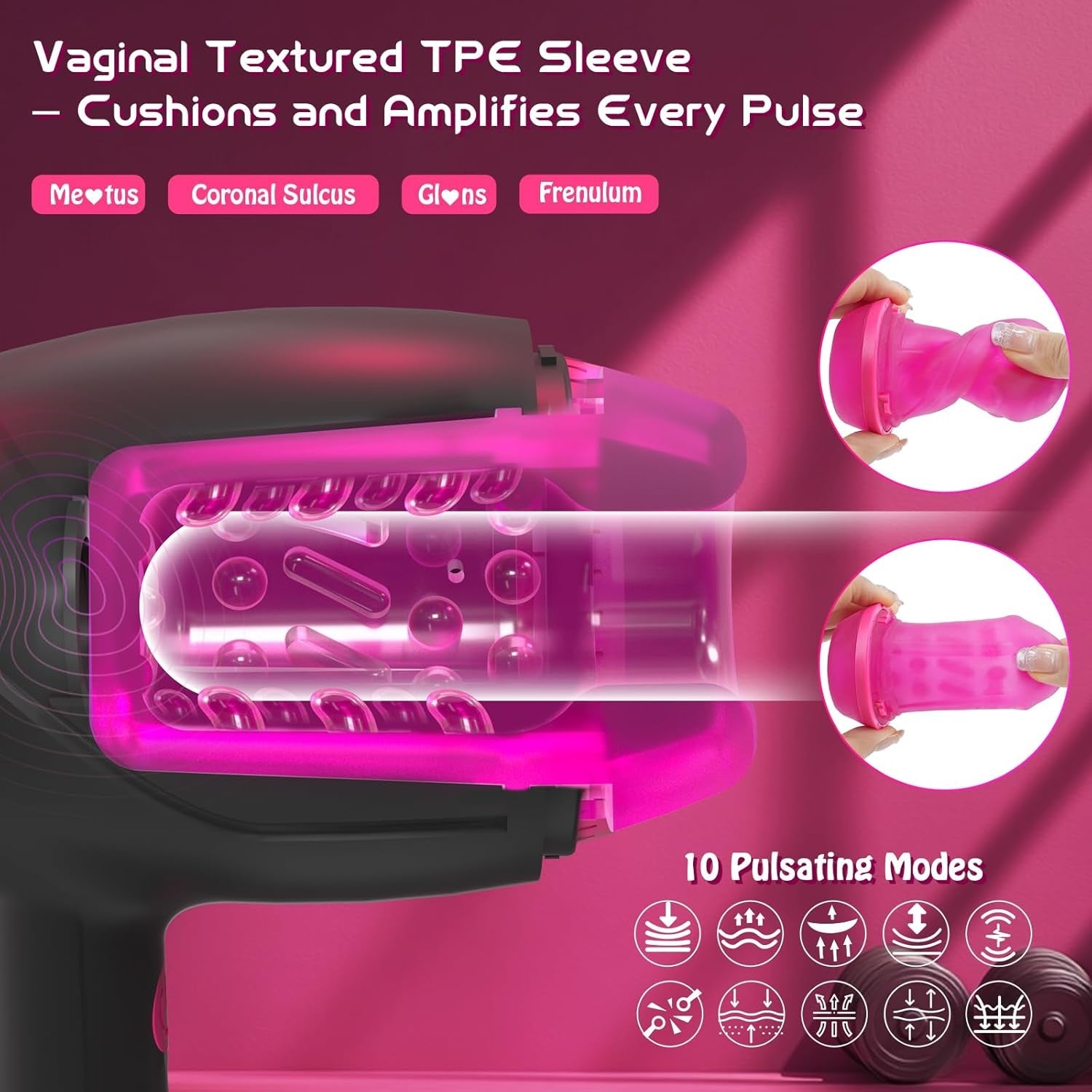 EdgeTrainer Pulsating Glans Male Stroker 10 Modes - Vixen | Nova Network