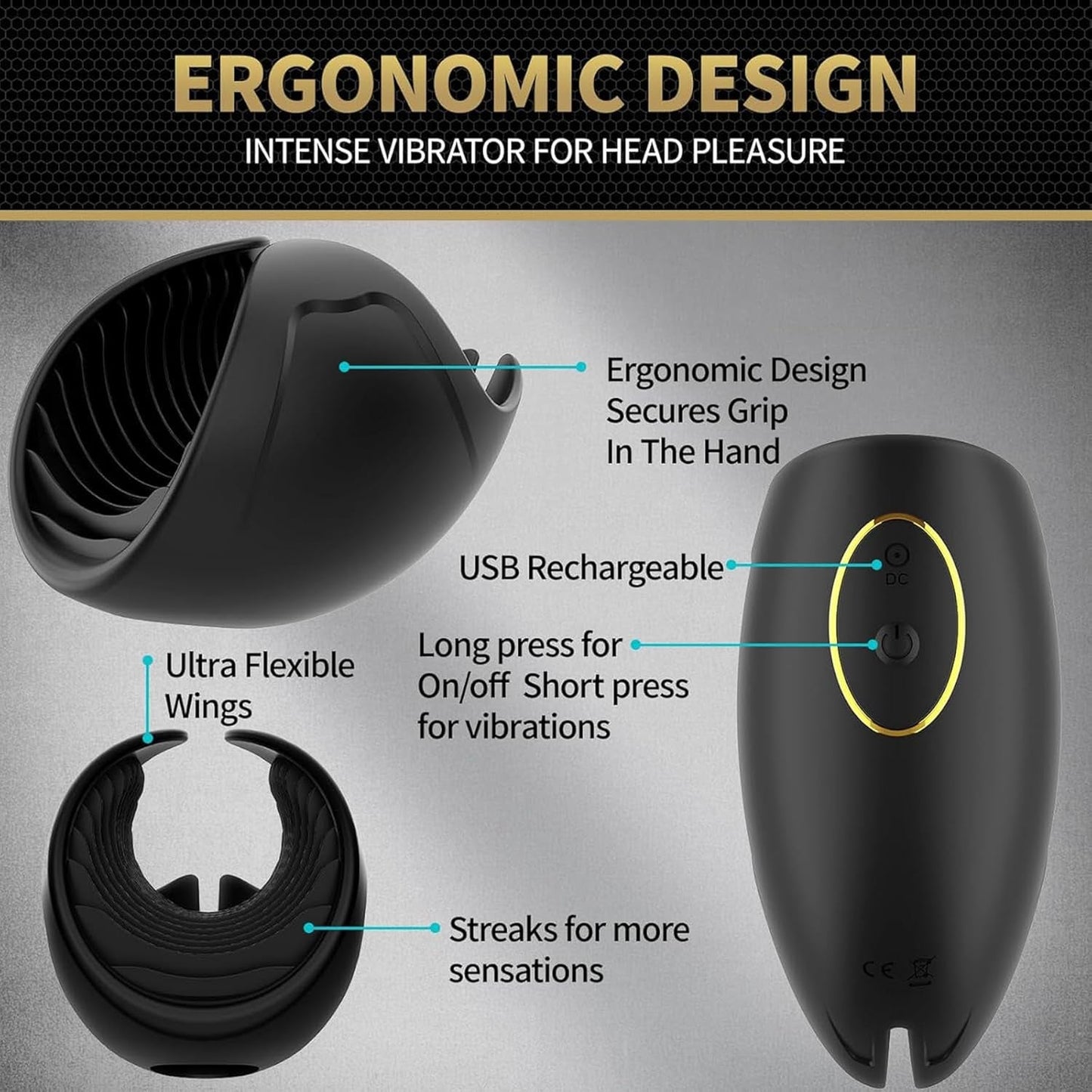 EdgeWrap Male Vibrator Training Masturbator, 10 Modes - Vixen | Nova Network