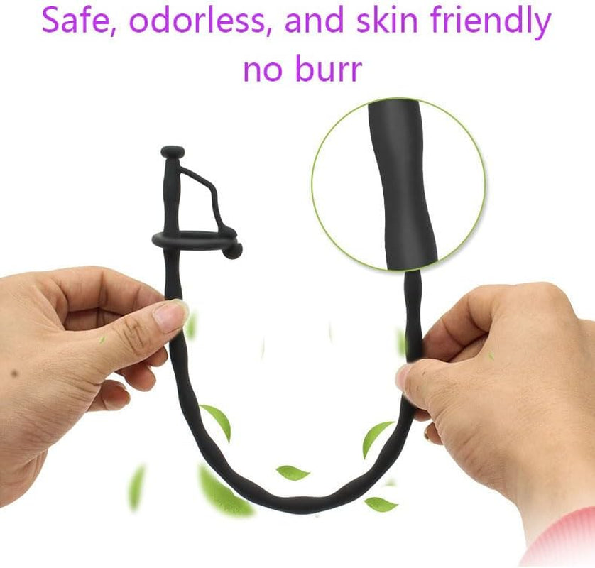 SoftReach Hollow Silicone Urethral Sound with 2 Rings