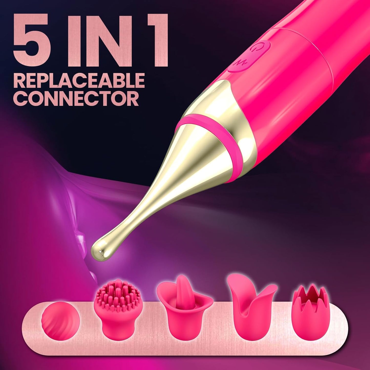 RoseFlex 5-in-1 Precision Pleasure Vibrator