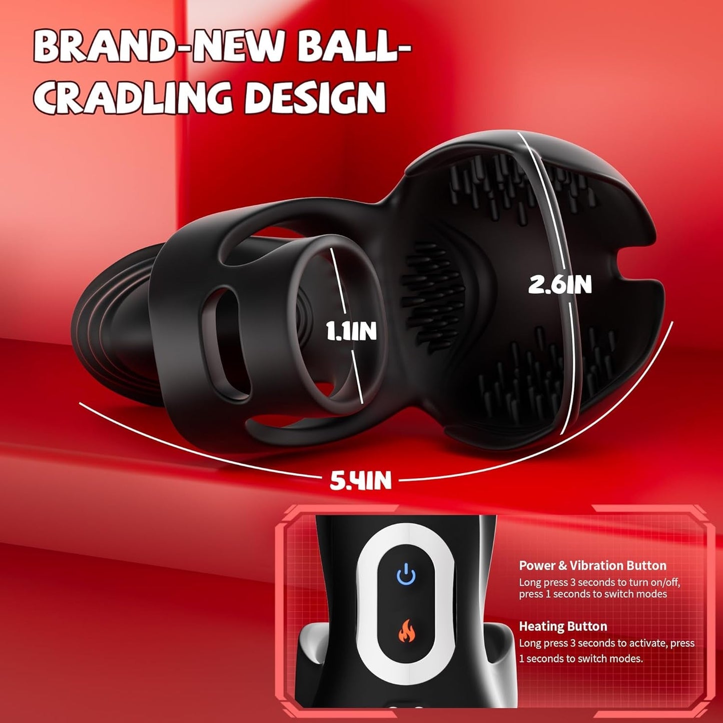 EmberWrap Heating Testicle Wrap Cock Ring - Vixen | Nova Network