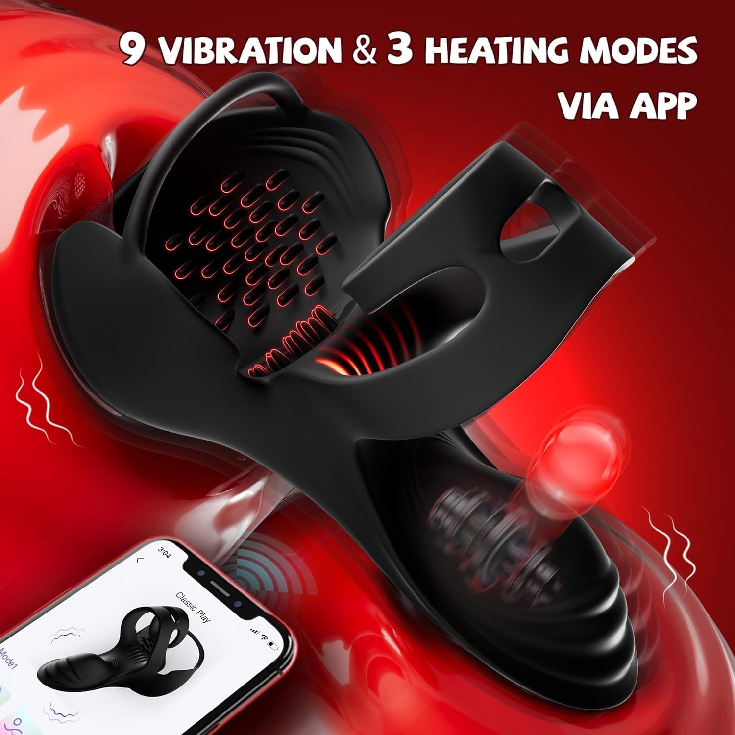 EmberWrap Heating Testicle Wrap Cock Ring - Vixen | Nova Network
