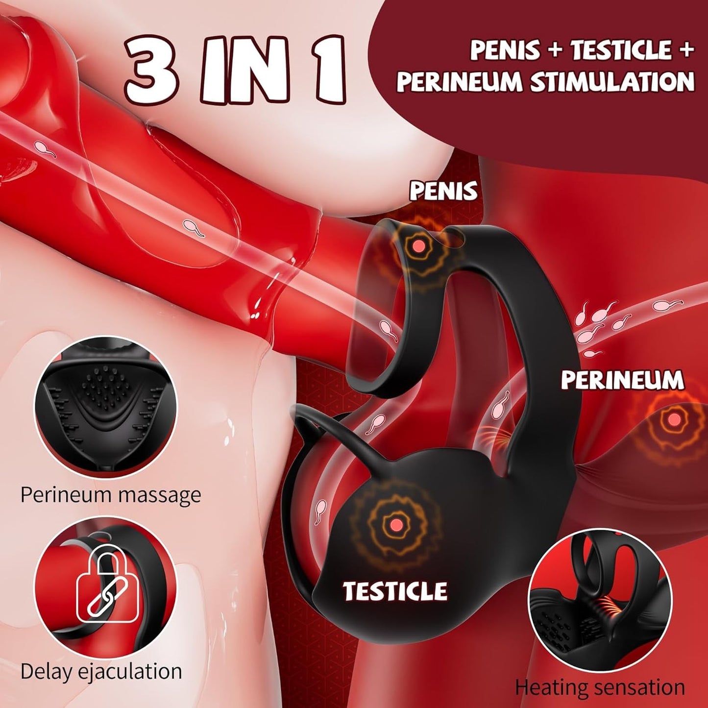 EmberWrap Heating Testicle Wrap Cock Ring - Vixen | Nova Network