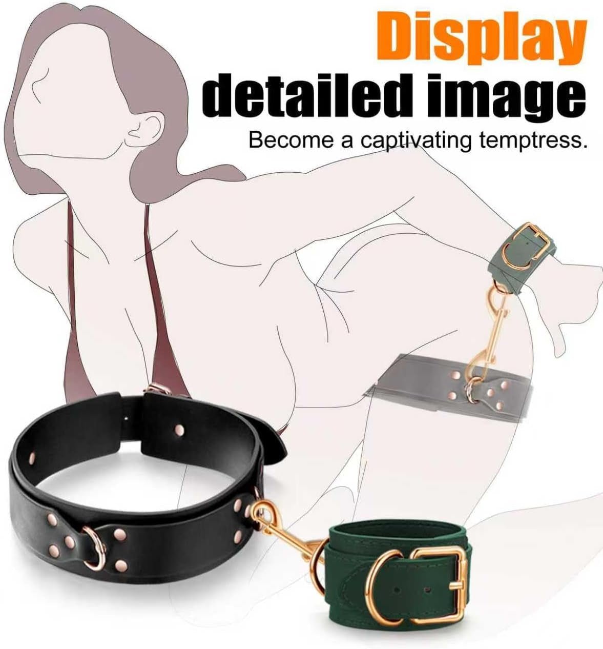 EmeraldBind 10-Pc BDSM Restraint Set for Couples - Vixen Adult Playroom