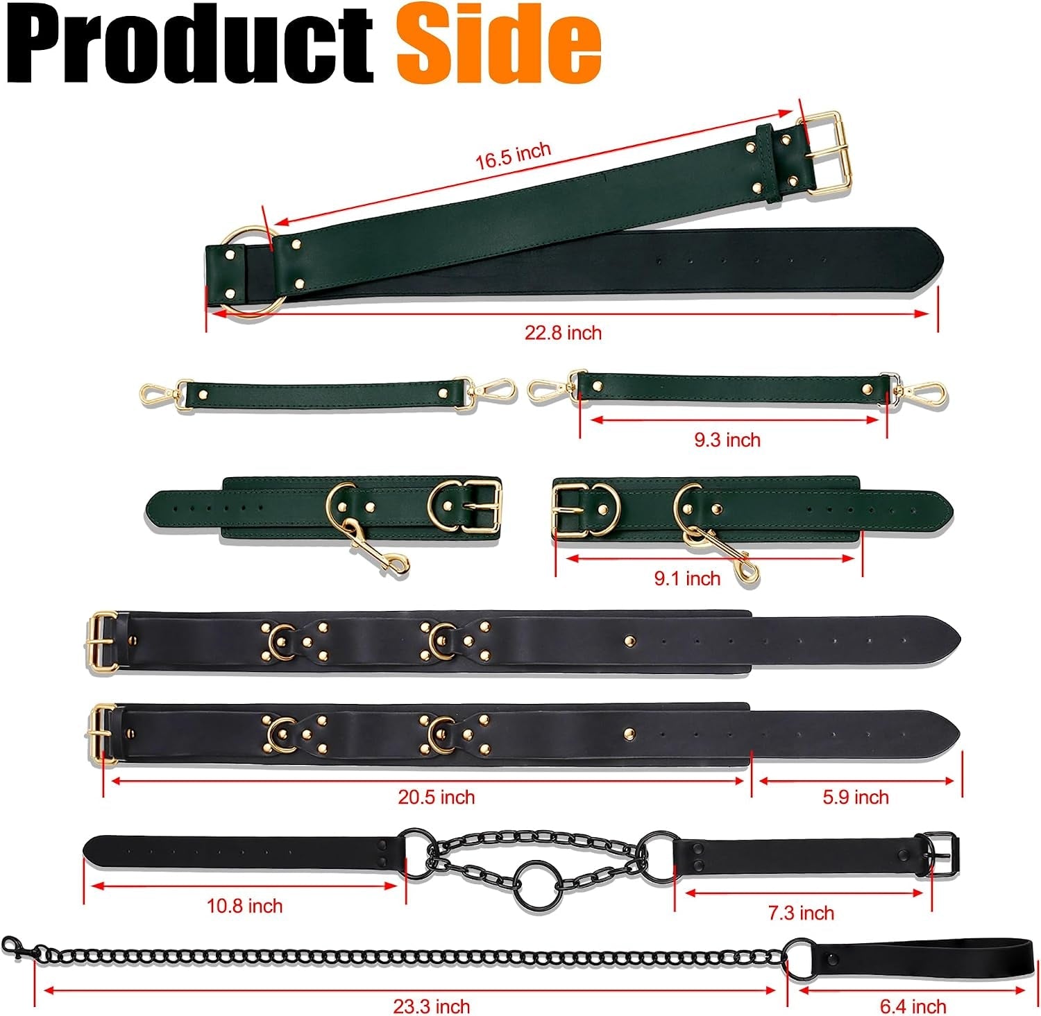 EmeraldBind 10-Pc BDSM Restraint Set for Couples - Vixen Adult Playroom