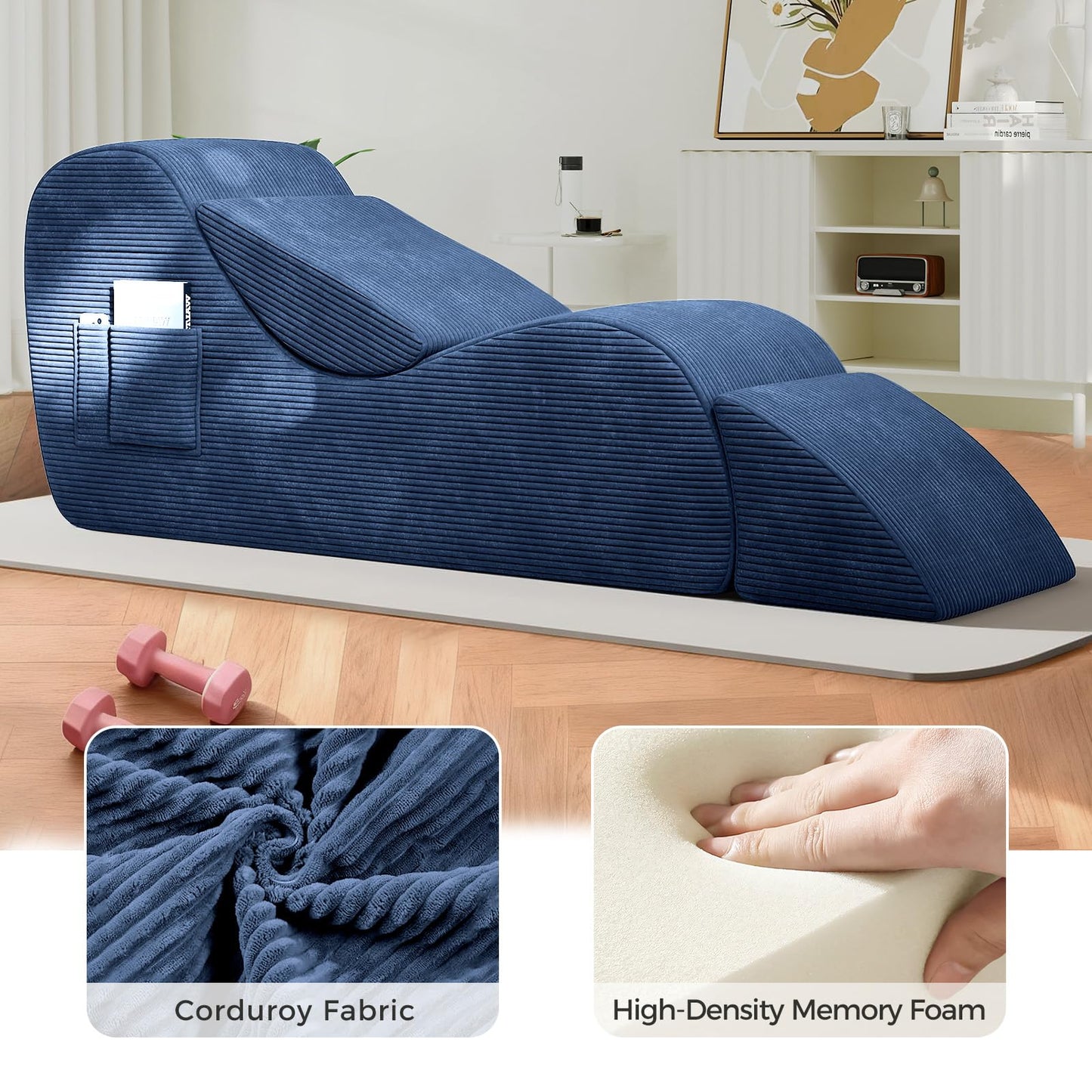 Ergonomic Blue Pleasure Lounge Chaise - Vixen | Nova Network