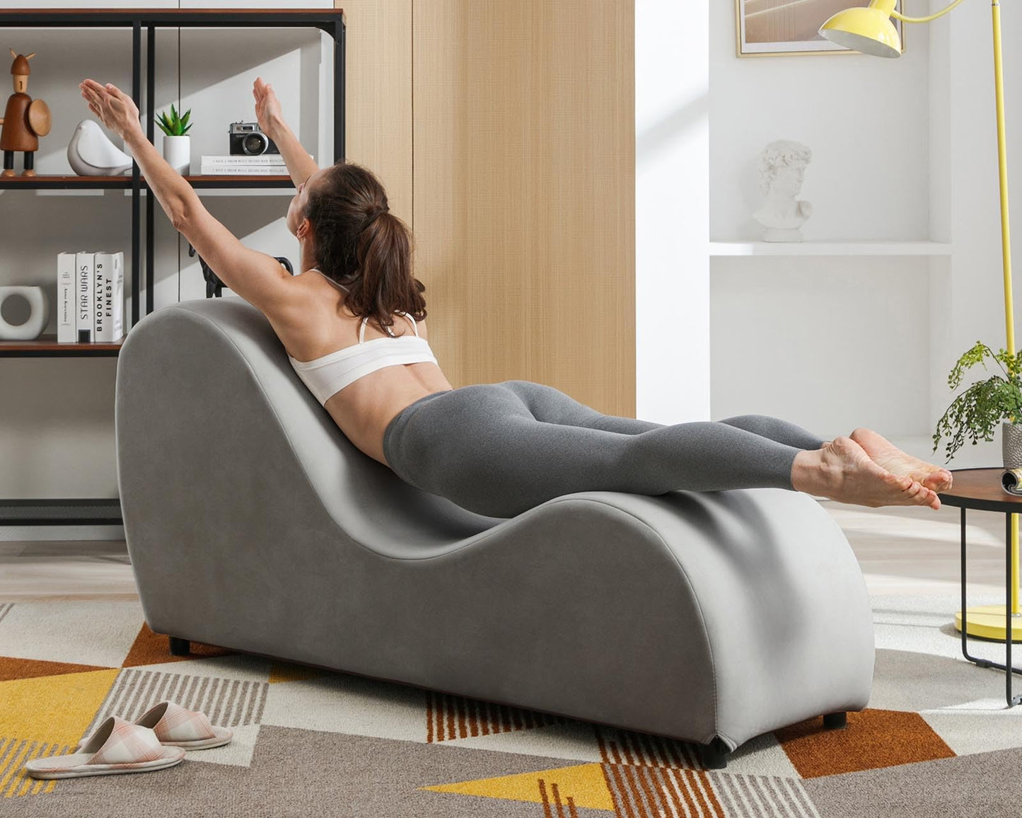 Ergonomic Curved Velvet Pleasure Chaise - Vixen | Nova Network