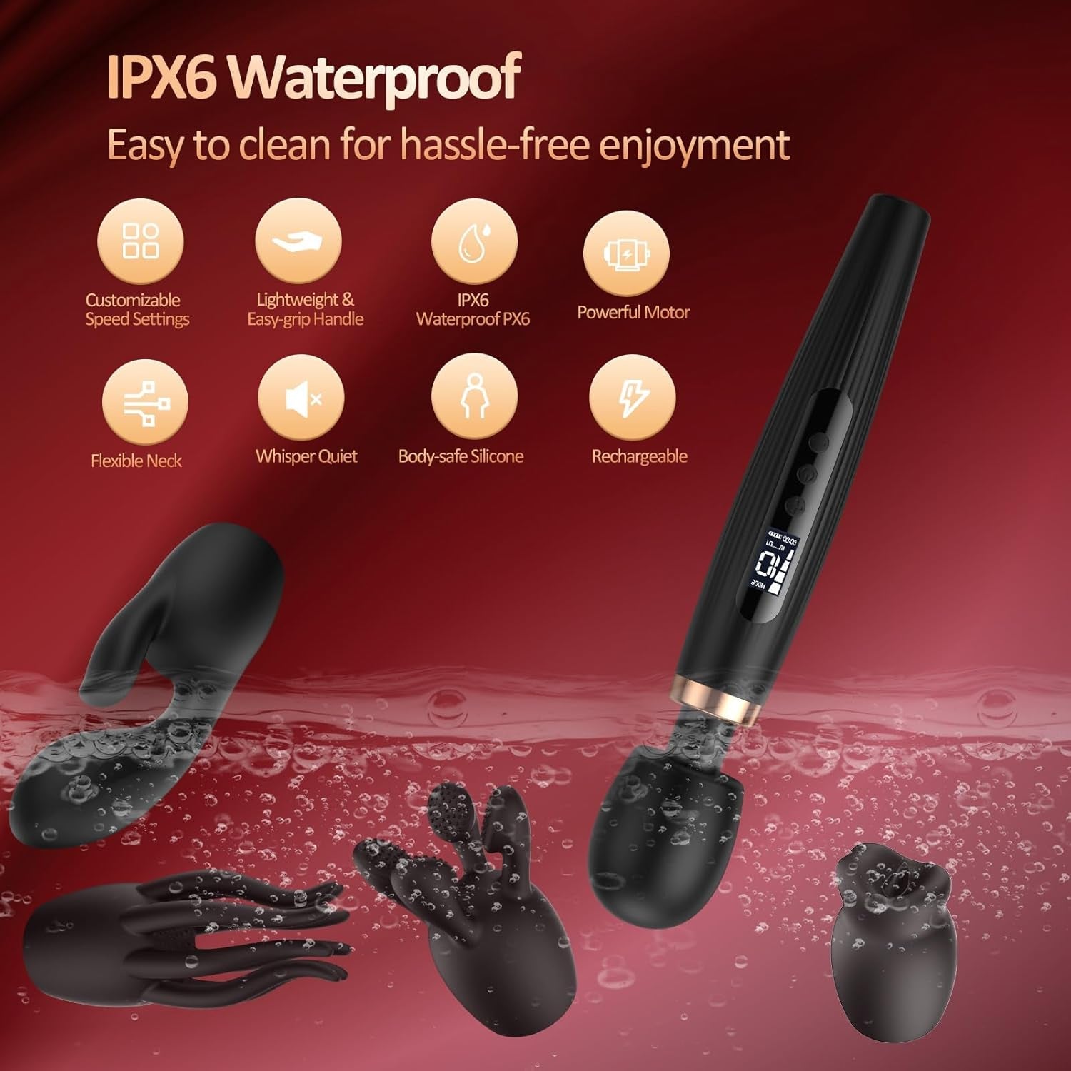 EvoRipple Premium Wand Vibrator Kit - Vixen | Nova Network